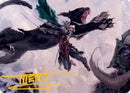 Carte illustrée Drizzt Do'Urden (signature estampée or) [Donjons et Dragons : Aventures dans les Royaumes Oubliés - Série d'illustrations]