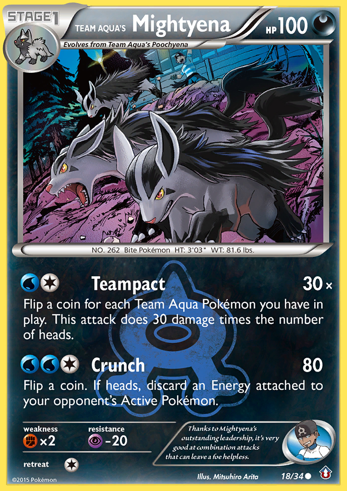 Mightyena de la Team Aqua (18/34) [XY: Double Crise]