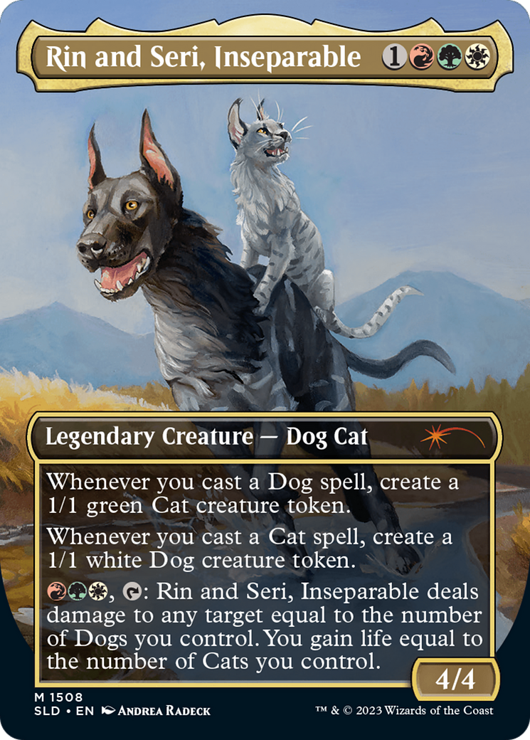 Rin et Seri, inséparables (1508) // Rin et Seri, inséparables [Deck de Commandant Secret Lair : Chats et chiens à gogo]