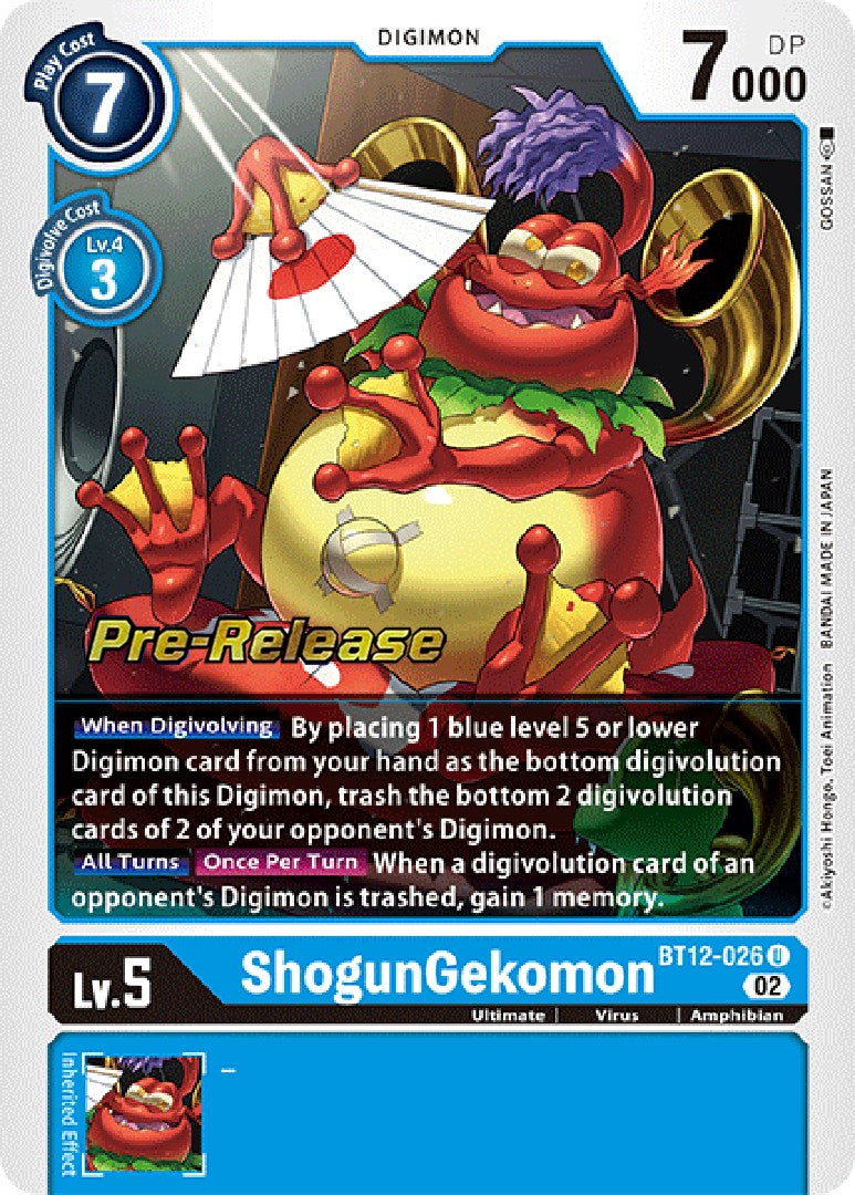 ShogunGekomon [BT12-026] [Cartas de Preestreno de Across Time]