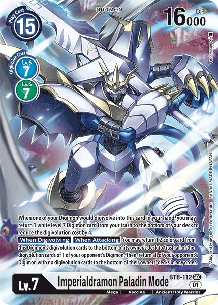 Imperialdramon: Modo Paladín [BT8-112] (Arte Alternativo) [Nuevo Despertar]