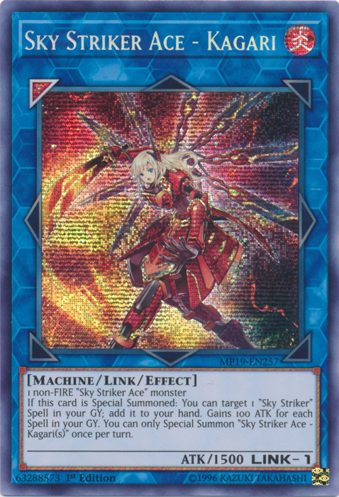 Asaltor del Cielo As - Kagari [MP19-EN257] Secreta Rara Prismática