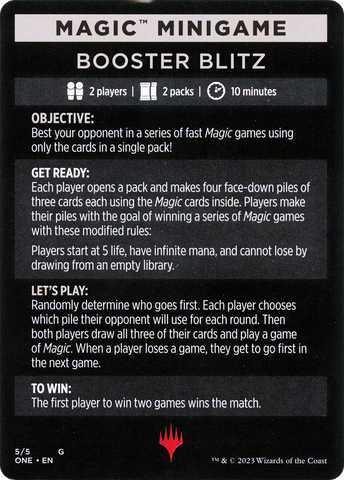 Booster Blitz (Mini-jeu Magic) [Phyrexia : Tous s'uniront Mini-jeu]