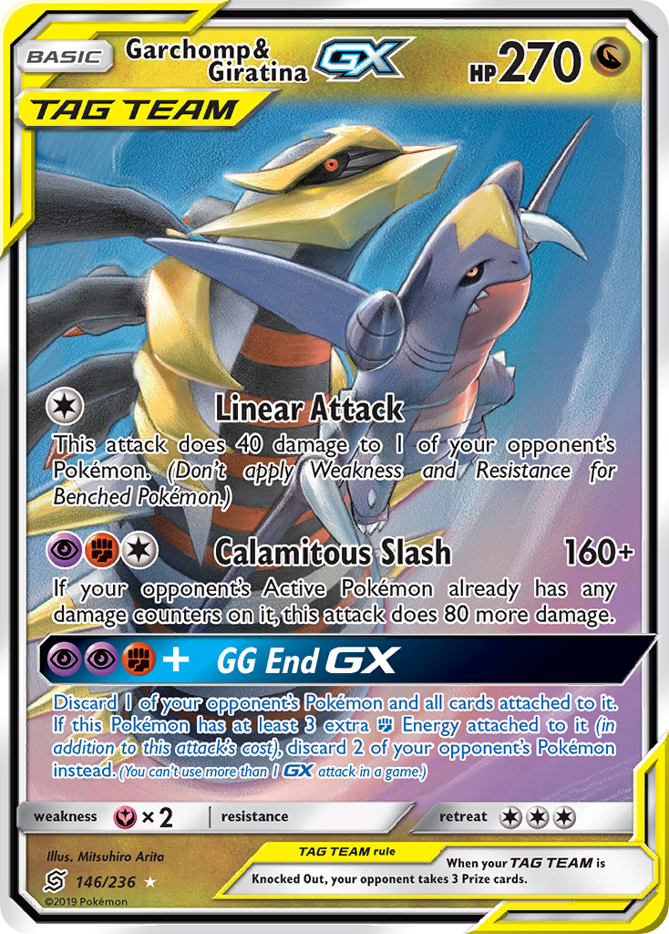 Garchomp & Giratina GX (146/236) [Soleil et Lune : Esprits Unifiés]