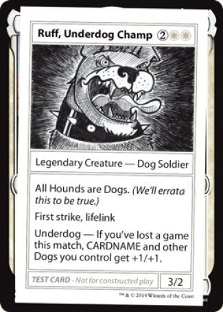 Ruff, champion des sous-chiens (Édition 2021) [Cartes de test Mystère Booster]