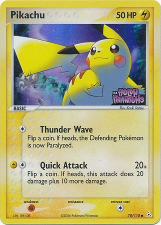 Pikachu (78/110) (Estampillé) [EX : Fantômes de Holon]