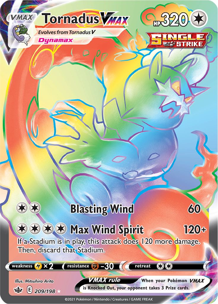 Tornadus VMAX (209/198) [Espada y Escudo: Reinado Escalofriante]