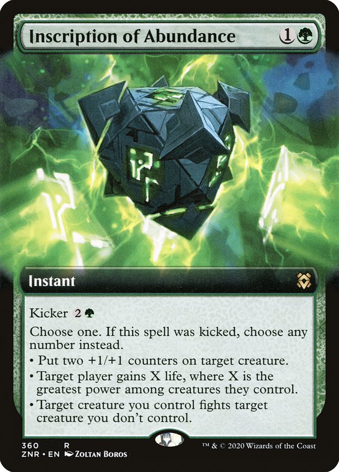Inscription de l'Abondance (Art étendu) [Zendikar Rising]