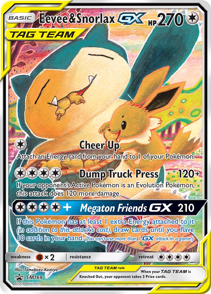 Eevee y Snorlax GX (SM169) [Sol y Luna: Promociones de Estrella Negra]