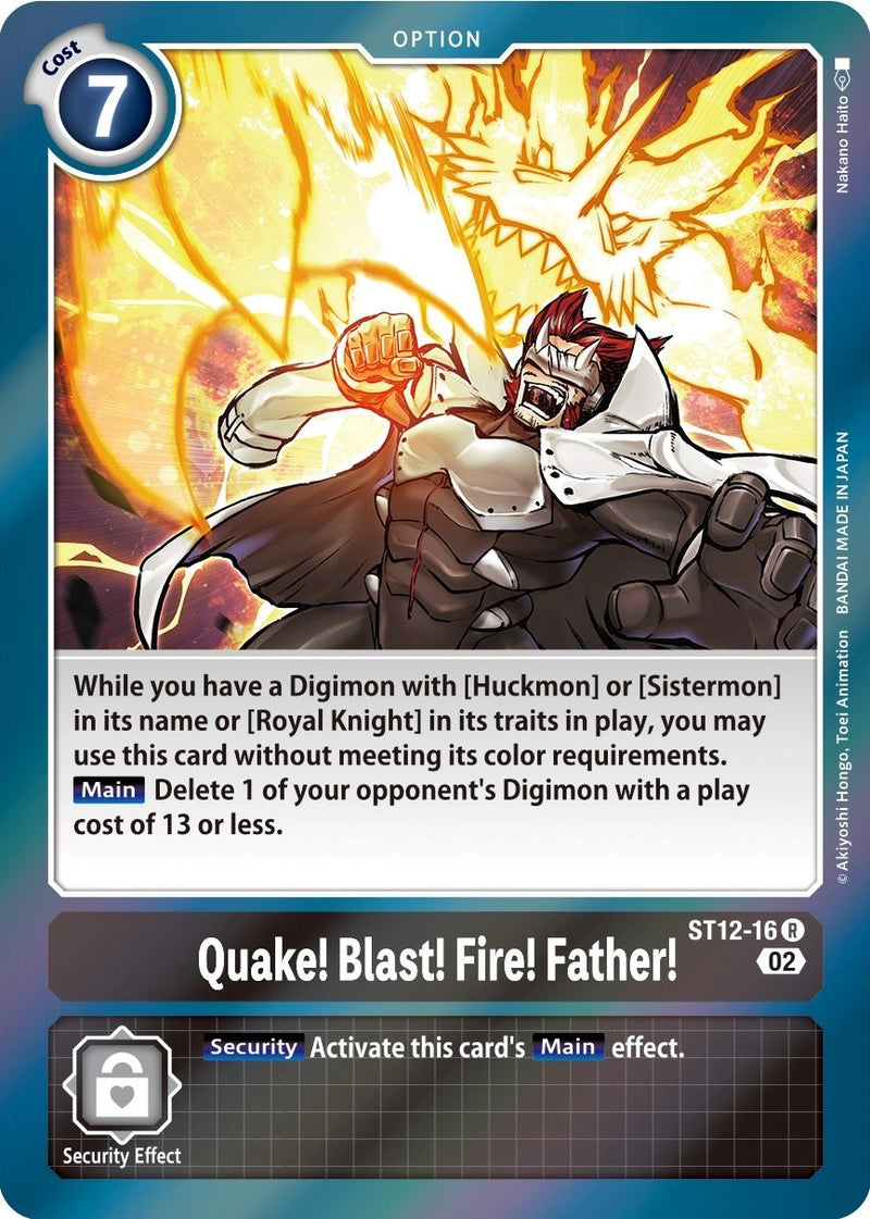 ¡Temblor! ¡Explosión! ¡Fuego! ¡Padre! [ST12-16] [Mazo de Inicio: Jesmon]