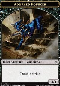 Pouncer Adornado // Caballo Ficha de dos caras [Fichas de La hora de la devastación]