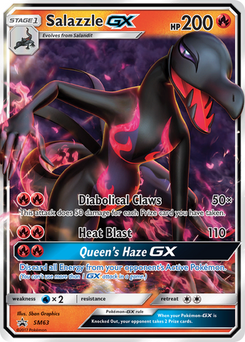 Salazzle GX (SM63) [Sol y Luna: Barajas Promocionales Black Star]