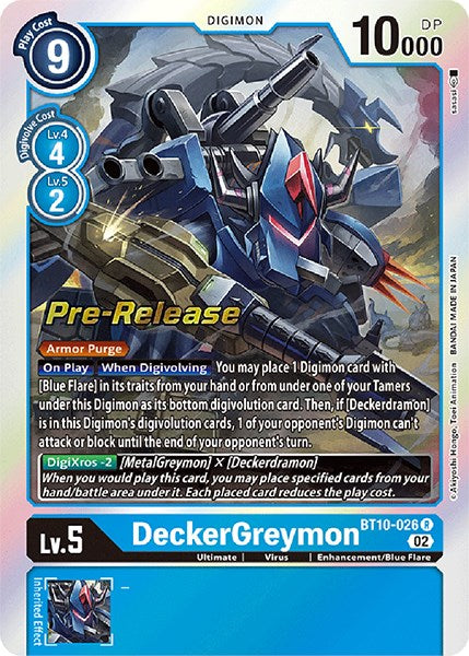 DeckerGreymon [BT10-026] [Cartas de Pre-lanzamiento de Encuentro Xros]