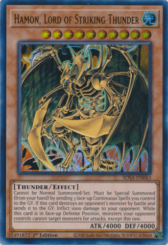 Hamon, Señor del Trueno Impactante [SDSA-EN043] Ultra Rara