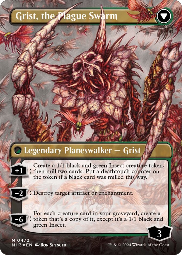 Grist, larve vorace // Grist, l'essaim de peste (Sans bordure) (Foil texturé) [Modern Horizons 3]