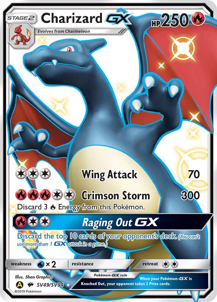 Dracaufeu GX (SV49/SV94) [Soleil et Lune : Destinées Occultes - Coffre des Brillants]