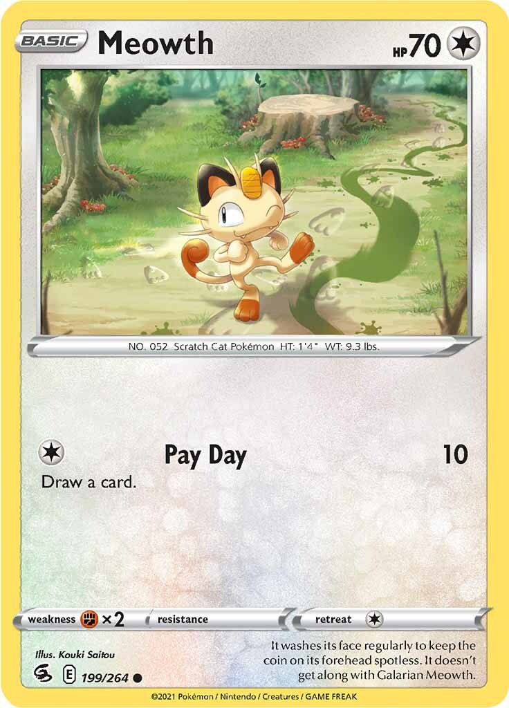Meowth (199/264) [Espada y Escudo: Golpe Fusión]