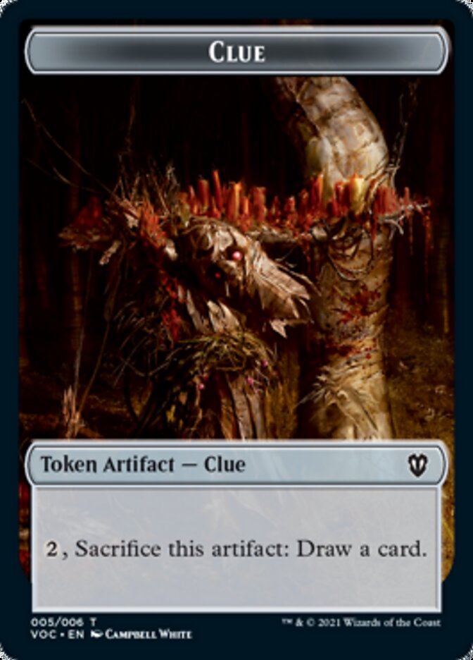 Ange // Jeton Indice recto-verso [Jetons Commander Innistrad : Chasse de Minuit]