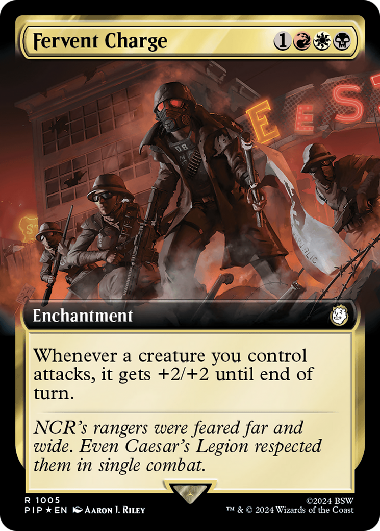 Charge ardente (Extended Art) (Surge Foil) [Fallout]