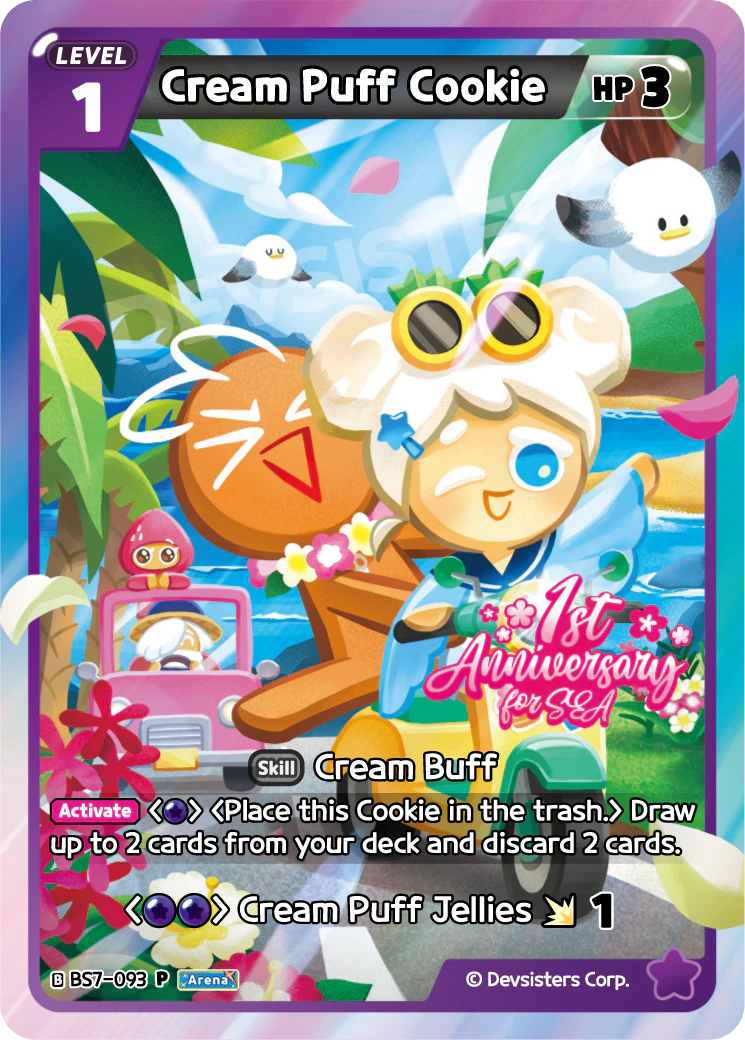 Image for Cream Puff Cookie (BS7_093) (BS7) - CookieRun: Braverse TCG