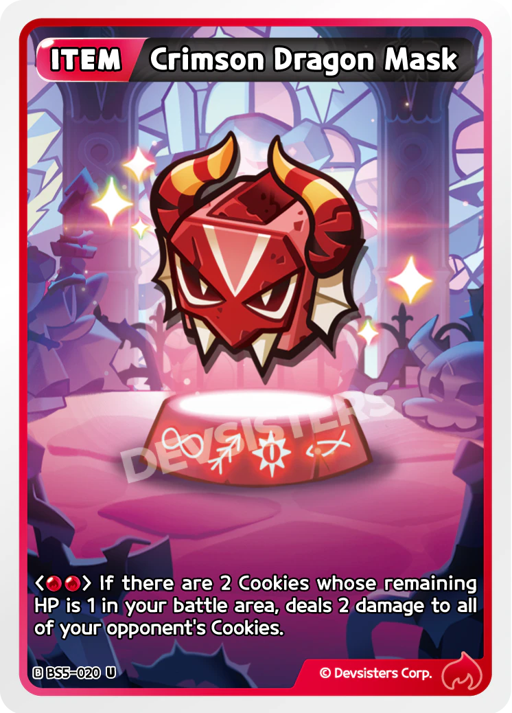 Image for Crimson Dragon Mask (BS5-020) (BS5) - CookieRun: Braverse TCG