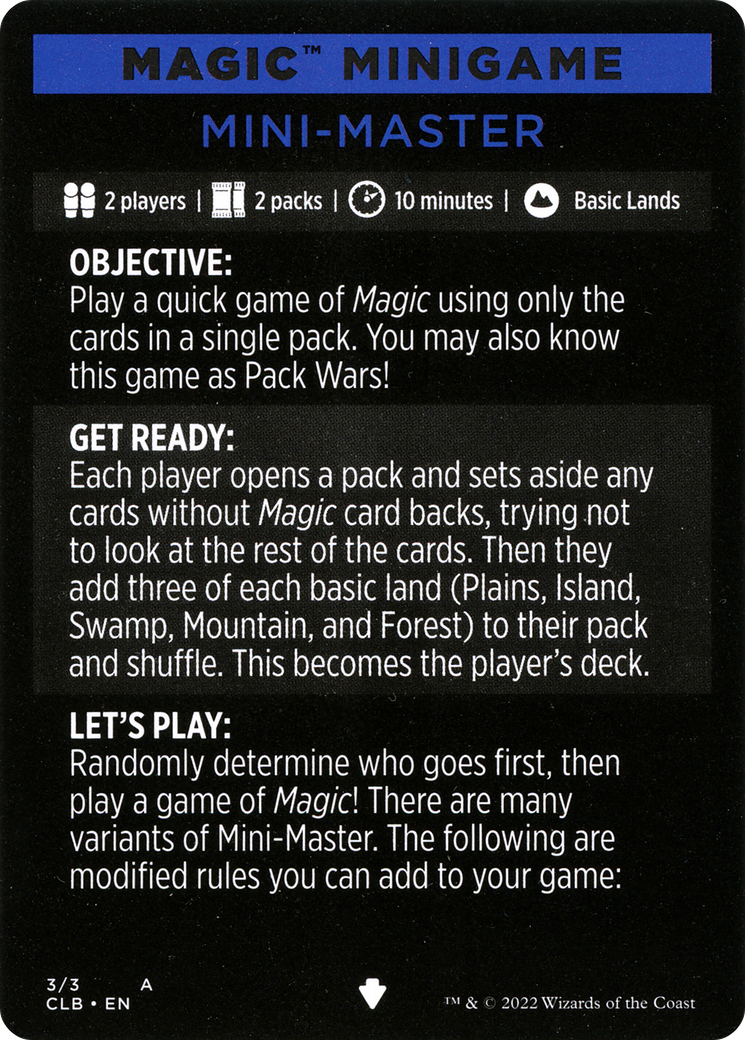 Mini-Maestro (Minijuego de Magia) [Minijuego de Commander Legends: Battle for Baldur's Gate]