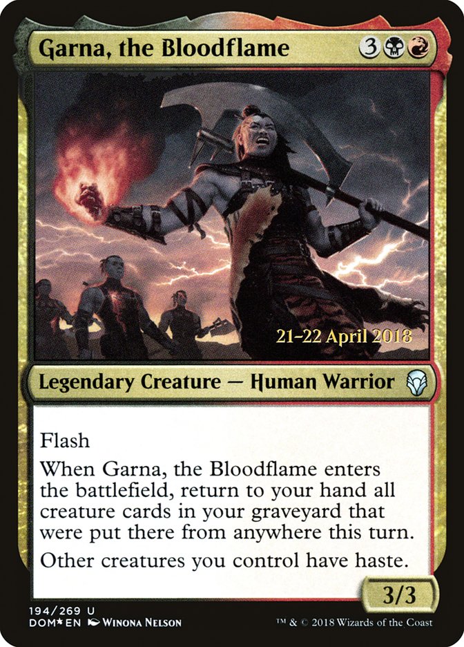 Garna, la Flamme-sang [Dominaria Prerelease Promos]