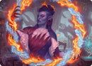 Rootha, artiste mercuriale, carte artistique [Strixhaven : L'Académie des mages, série artistique]