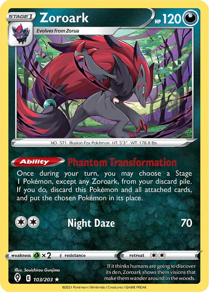 Zoroark (103/203) [Épée et Bouclier : Ciel Évolutif]