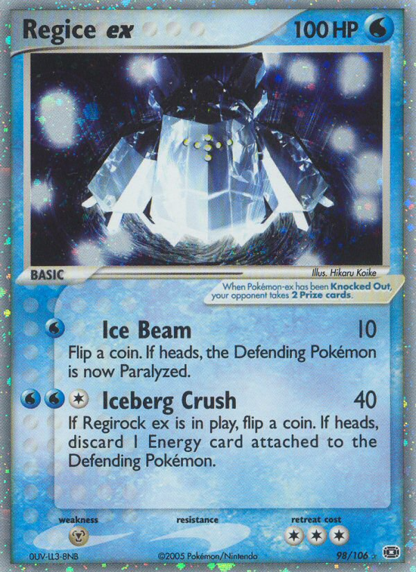 Regice ex (98/106) [EX : Émeraude]