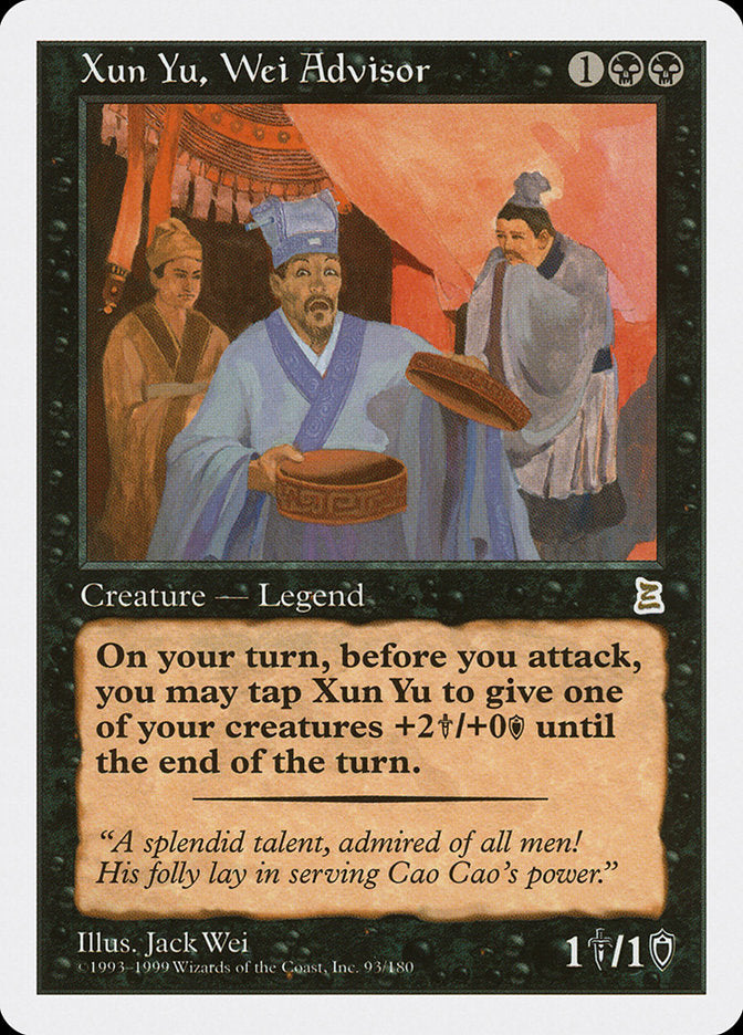Xun Yu, Conseiller du Wei [Portal Three Kingdoms]