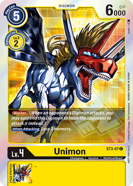 Unimon [ST3-07] (Paquete de evento) [Mazo de inicio: Promociones de Heaven's Yellow]