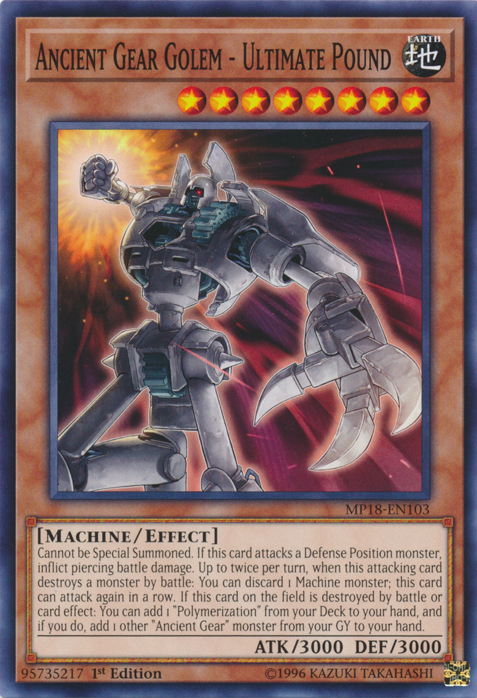 Golem Broyeur Ancien - Attaque Ultime [MP18-EN103] Commune