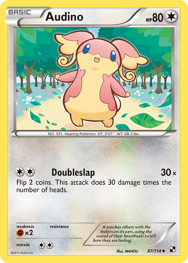 Audino (87/114) [Noir & Blanc : Set de Base]
