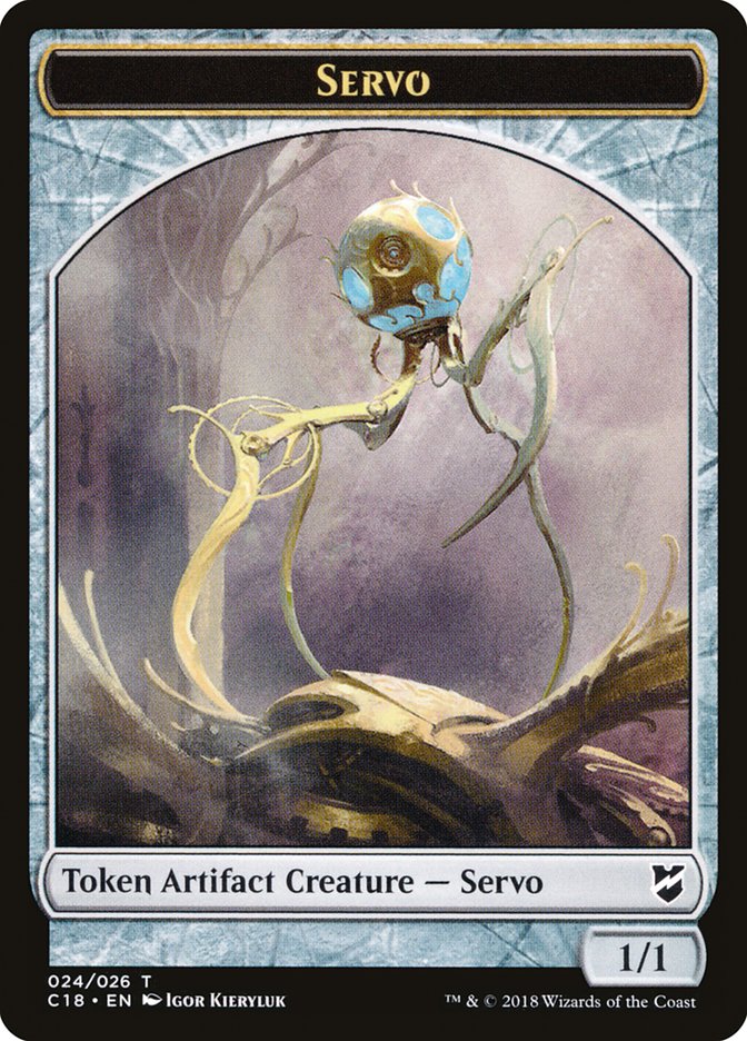 Tóken de dos caras de Zángano (025) // Servo [Commander 2018 Tokens]