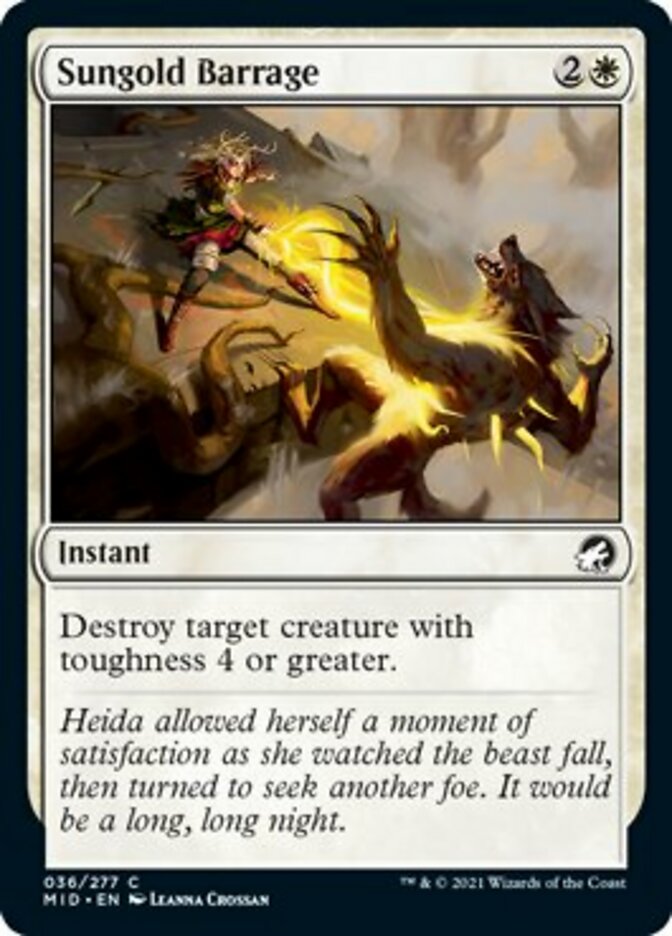 Barrage de l'or solaire [Innistrad: Chasse de minuit]