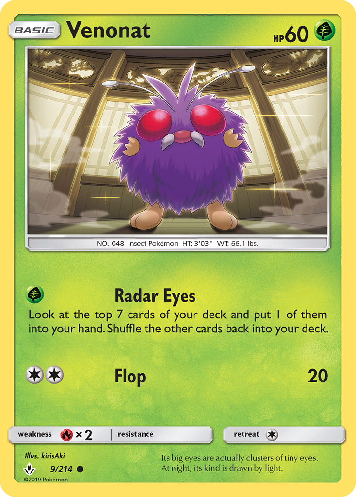 Venonat (9/214) [Sol y Luna: Lazos Indestructibles]
