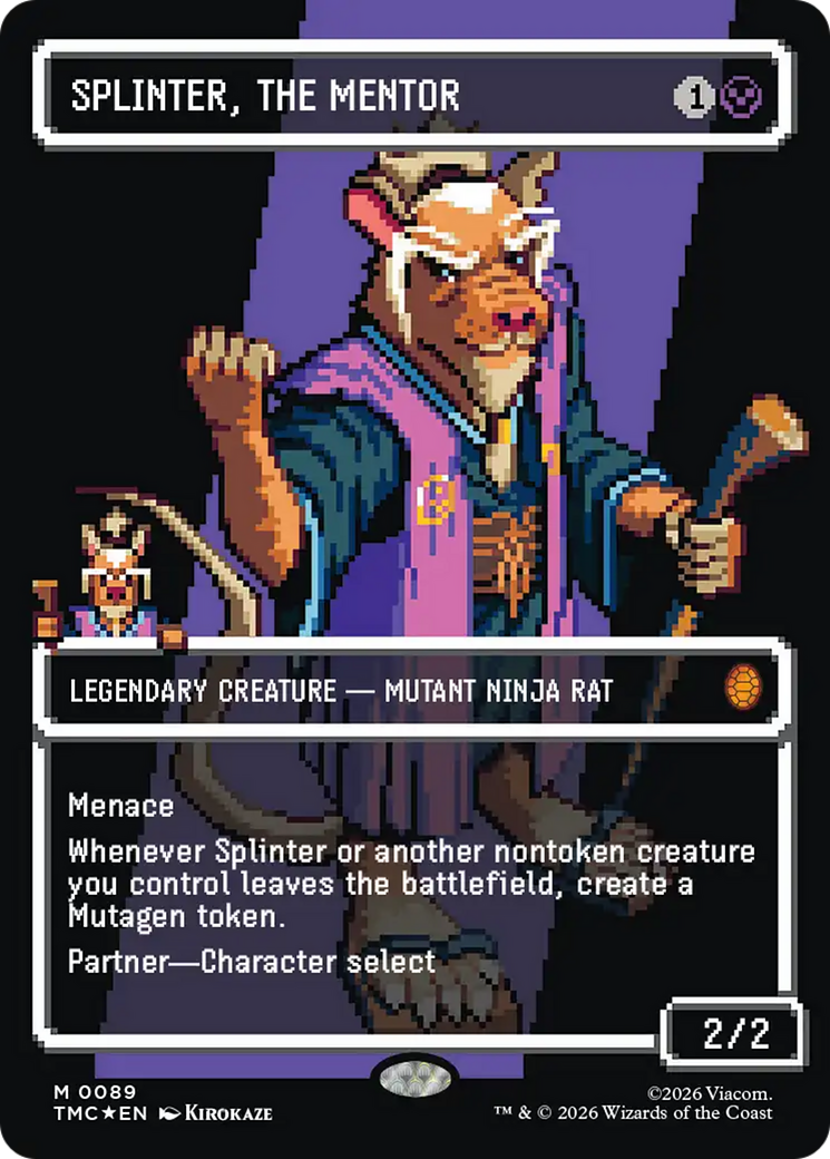 Splinter, el mentor (0089) (sin bordes) (lámina de oleada) [Commander de Las Tortugas Ninja]