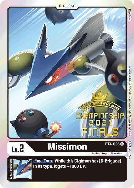 Missimon [BT4-005] (Juego de sellos dorados de arte alternativo del paquete de eventos de las Finales del Campeonato 2021) [Promocionales Great Legend]