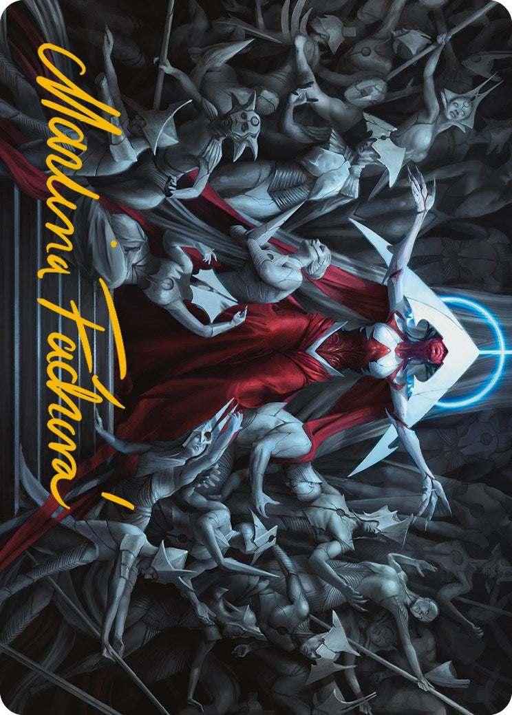 Elesh Norn, Mère des machines Carte artistique (Signature estampée or) [Phyrexia: Tout sera un Art Series]
