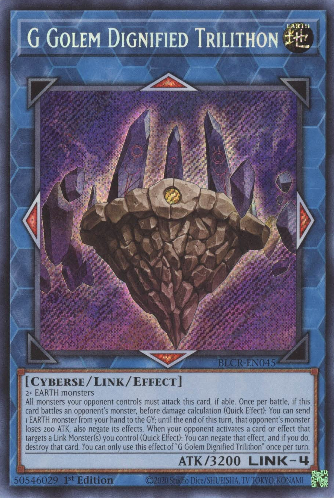 G Golem Dignifié Trilithon [BLCR-FR045] Secret Rare