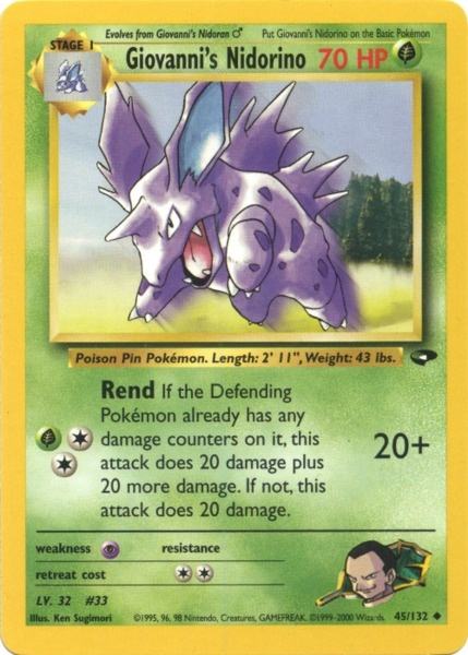 Nidorino de Giovanni (45/132) [Défi des Gyms Unlimited]