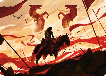 Joyeux, Écuyer du Rohan – Carte d’illustration [Le Seigneur des Anneaux : Contes de la Terre du Milieu – Série d’illustrations]