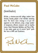 Biographie de Paul McCabe [World Championship Decks 1997]