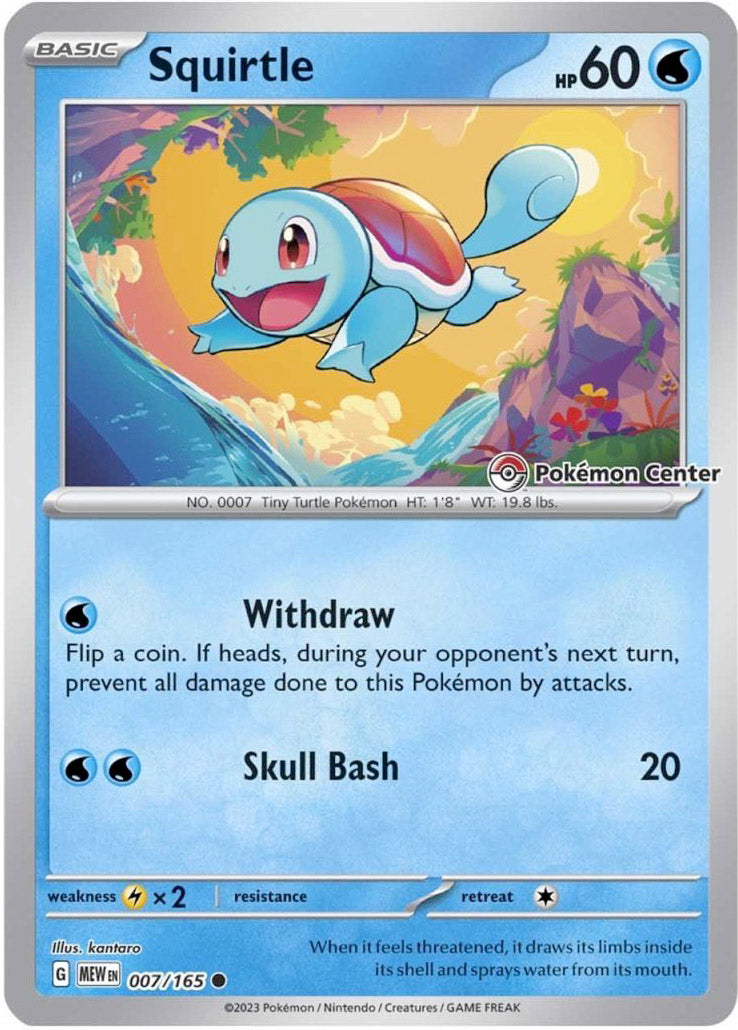 Carapuce (007/165) (Exclusivité Pokémon Center) [Écarlate et Violet : Promos Étoile Noire]