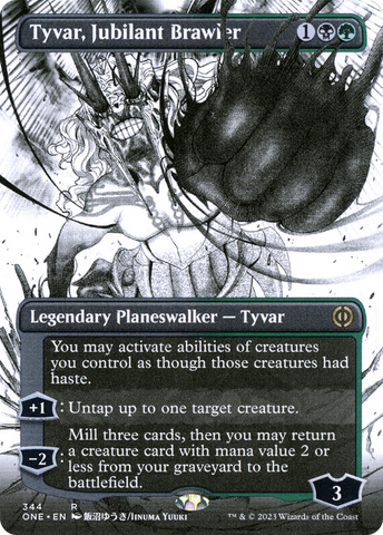 Tyvar, pendenciero exultante (Manga sin bordes) [Phyrexia: Todos serán uno]