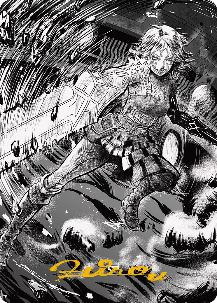 Nahiri, l'impitoyable 2 Carte d'art (Signature estampillée or) [Phyrexia : Tous seront Un - Série d'illustrations]