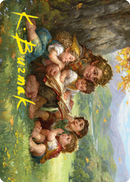 Carte illustrée de Samwise Gamgee (19/81) (Signature dorée) [Le Seigneur des Anneaux : Contes de la Terre du Milieu - Série d'illustrations]