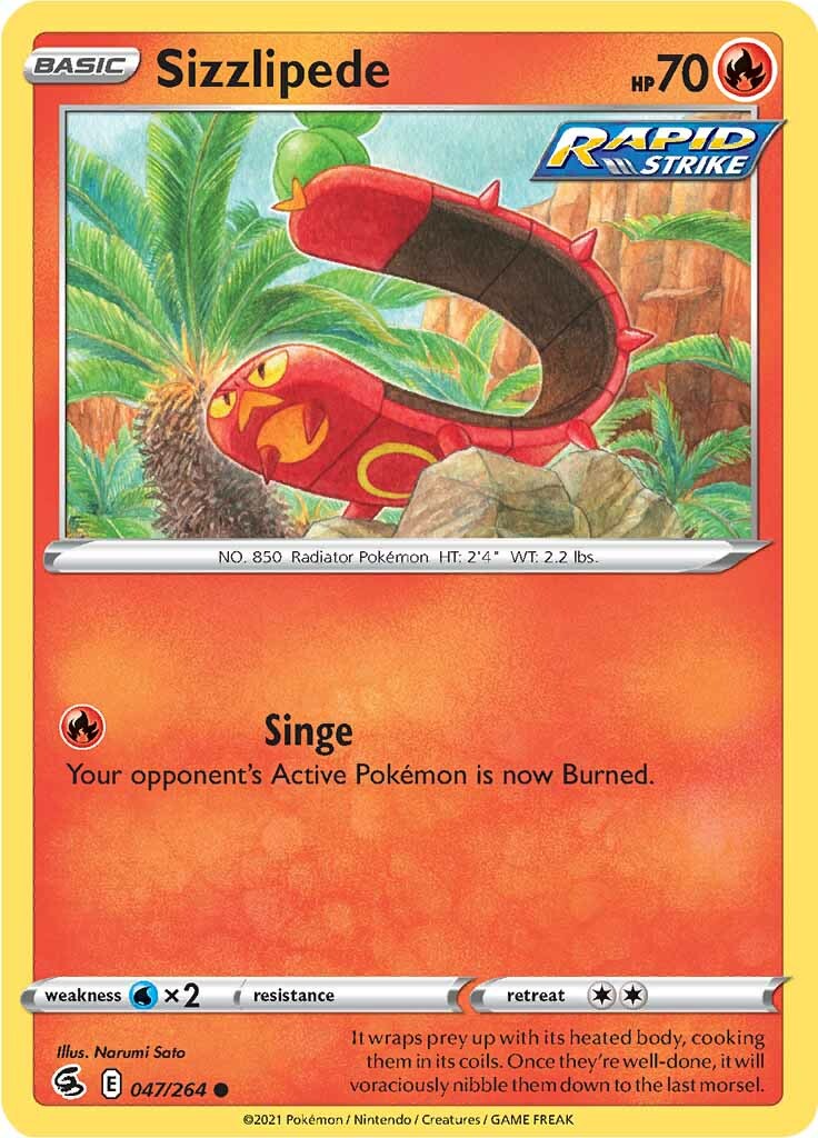 Sizzlipede (047/264) [Espada y Escudo: Golpe Fusión]
