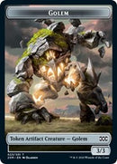 Golem // Soldat humain jeton recto-verso [Jetons Double Masters]